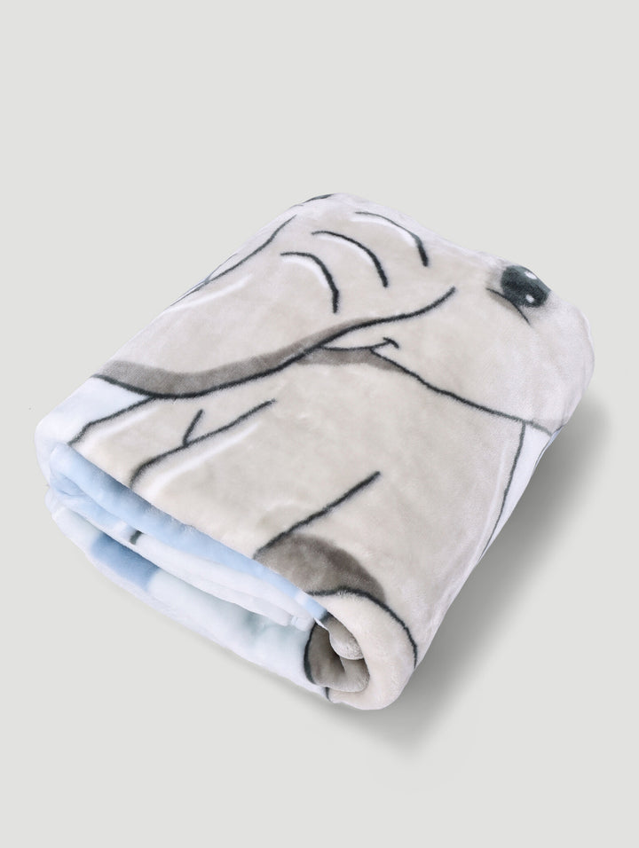 Baby Boys Printed Mink Blanket - Blue