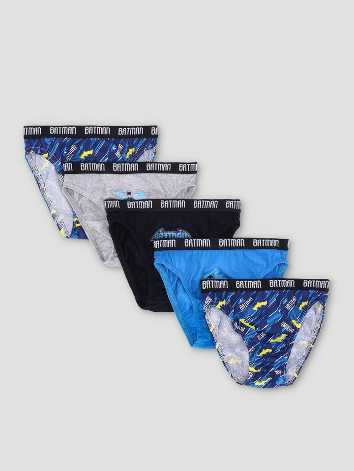 Pre-Boys 5 Pack Batman Briefs - Blue