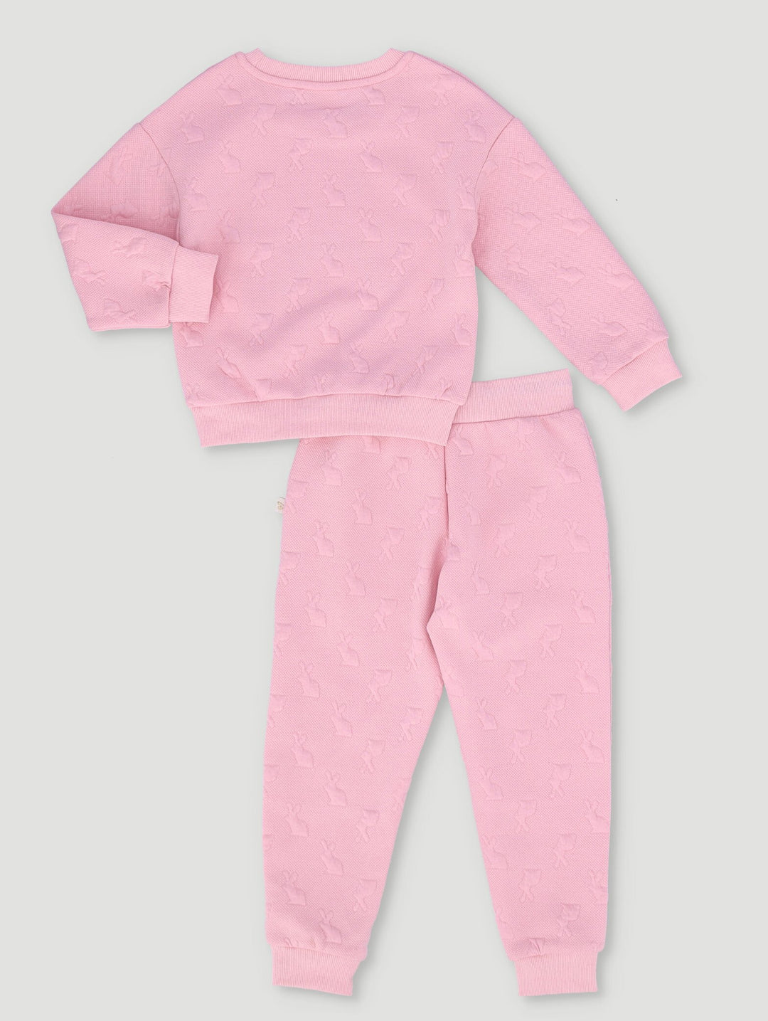 Pre-Girls Basic Embossed Bunny Jogger - Light Pink