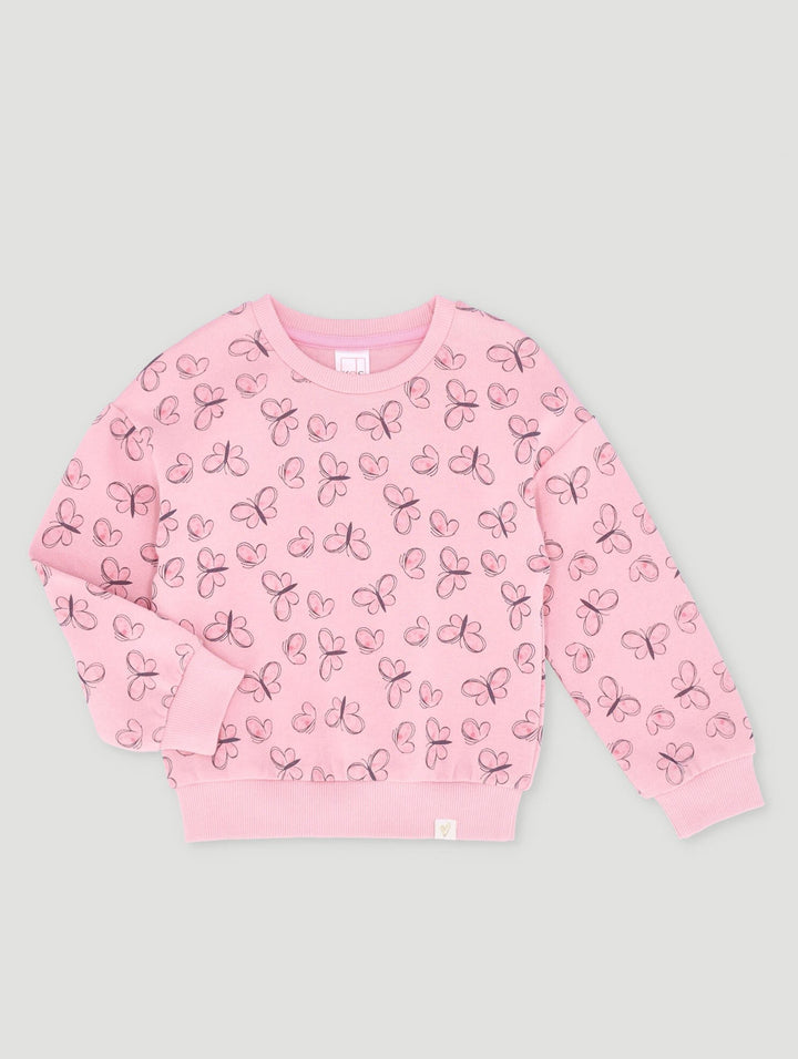 Pre-Girls Butterfly Track Top - Rose