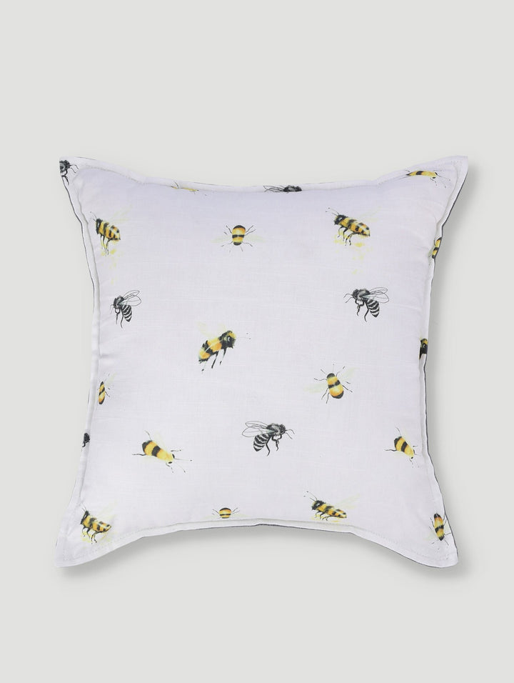 Disty Bees Scatter Cushion - Grey