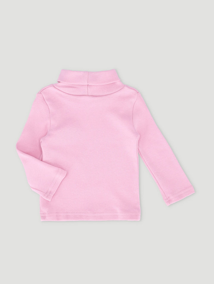 Baby Girls Poloneck Top - Pink