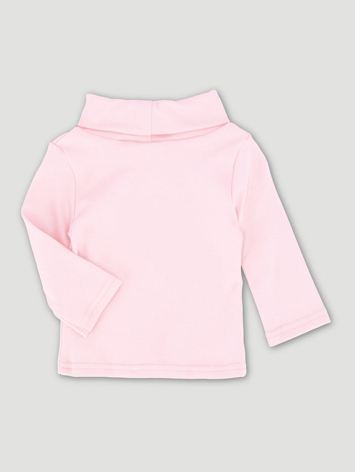 Baby Girls Poloneck Top - Pink