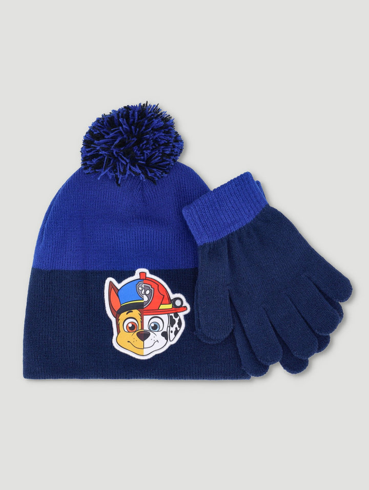 Pre-Boys 2 Pack Paw Patrol Beanie & Glove Set - Blue