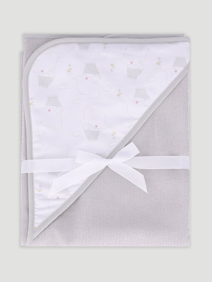 Baby Hooded Towel - Grey