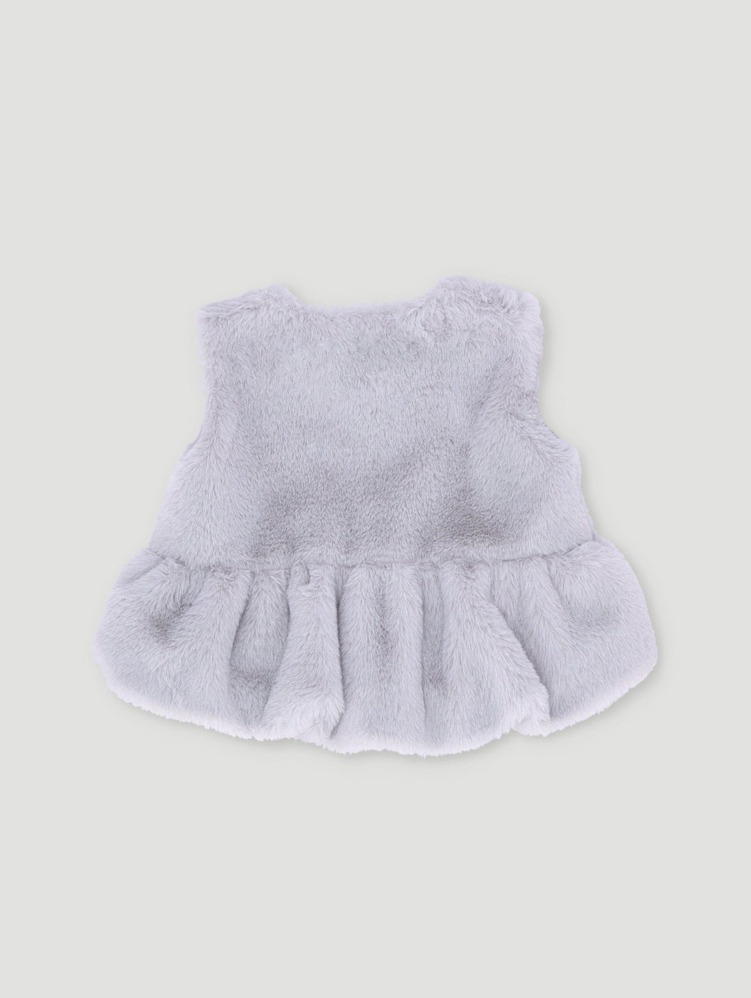 Baby Girls Fur Gillet Jacket - Grey