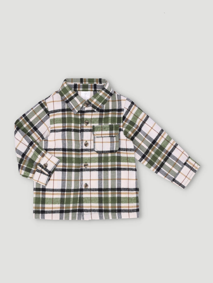 Baby Boys Flanel Shirt - Fatigue