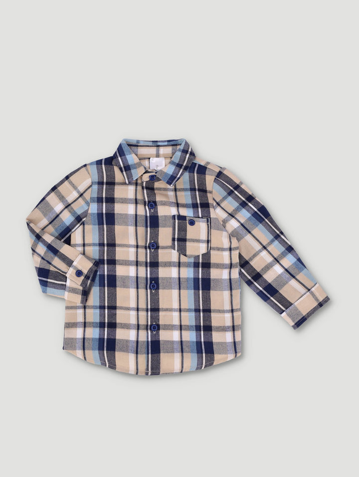 Baby Boys Flanel Shirt - Blue