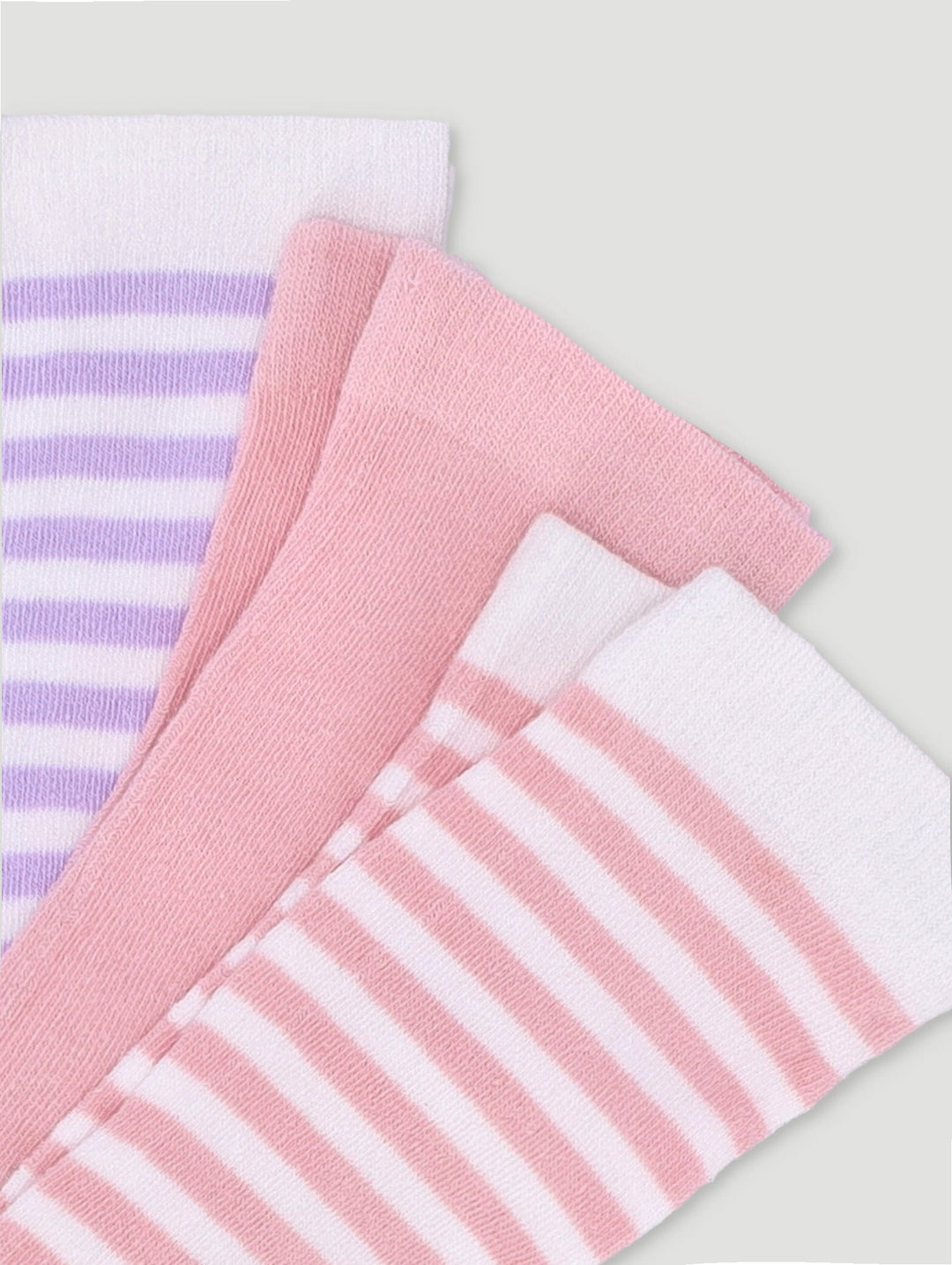 Baby Girls 3 Pack Bunny Stripe Stocking Socks - Pink