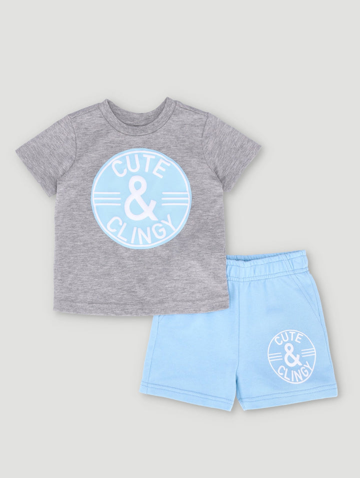 Baby Boys Cute & Clingy Set - Grey