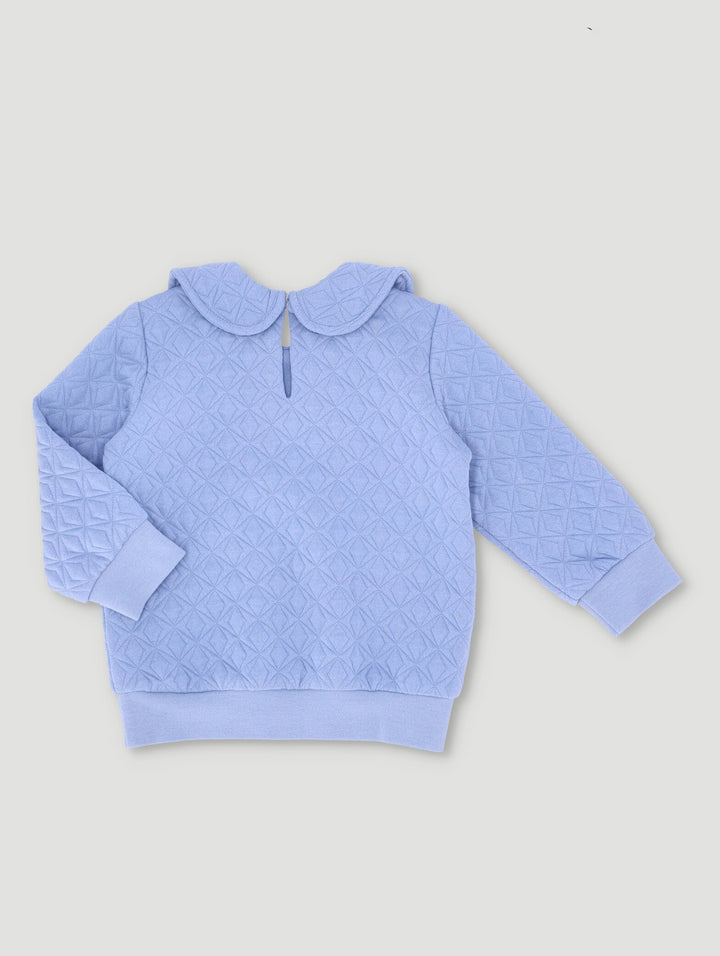 Baby Girls Quilted Pullover - Blue