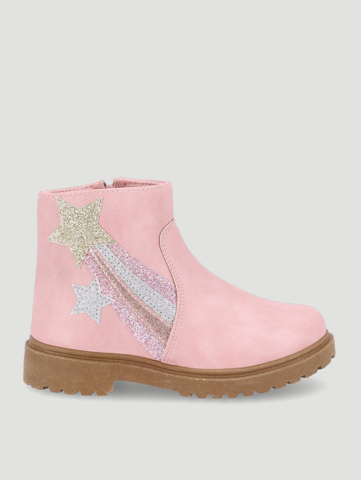 Pre-Girls Applique Boot - Pink