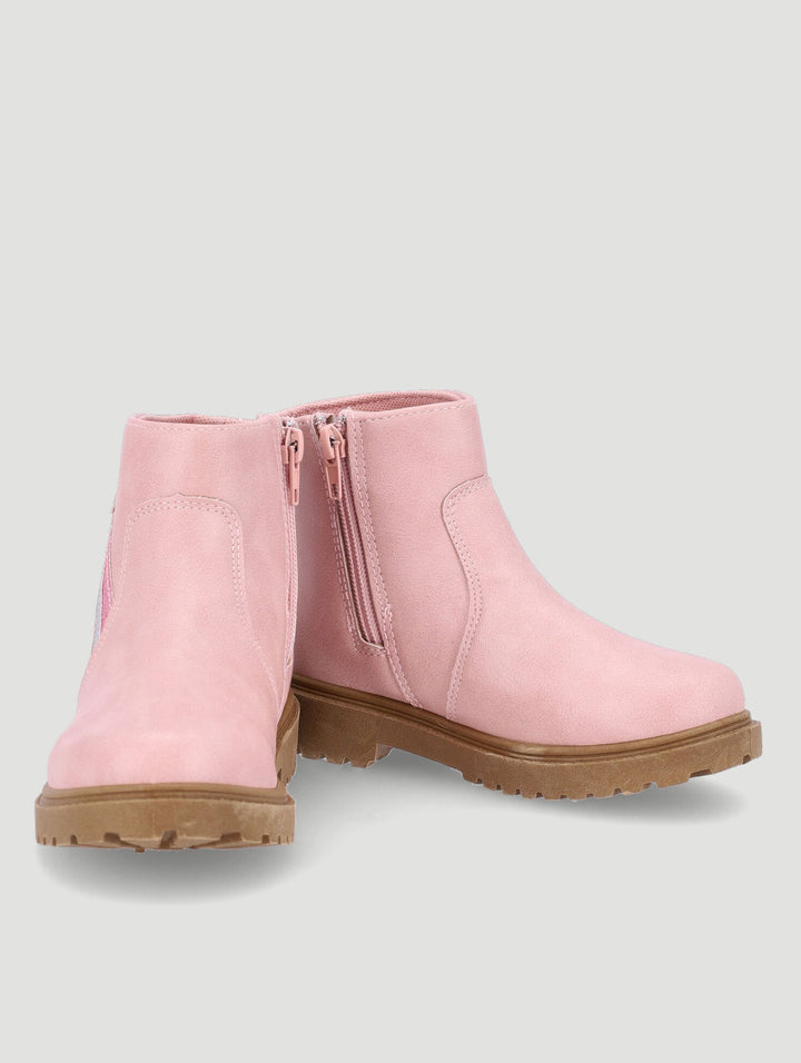 Pre-Girls Applique Boot - Pink