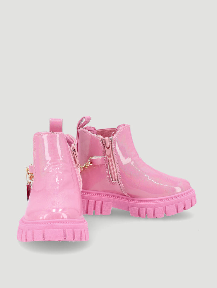 Pre-Girls Chain Chelsea Boot - Pink