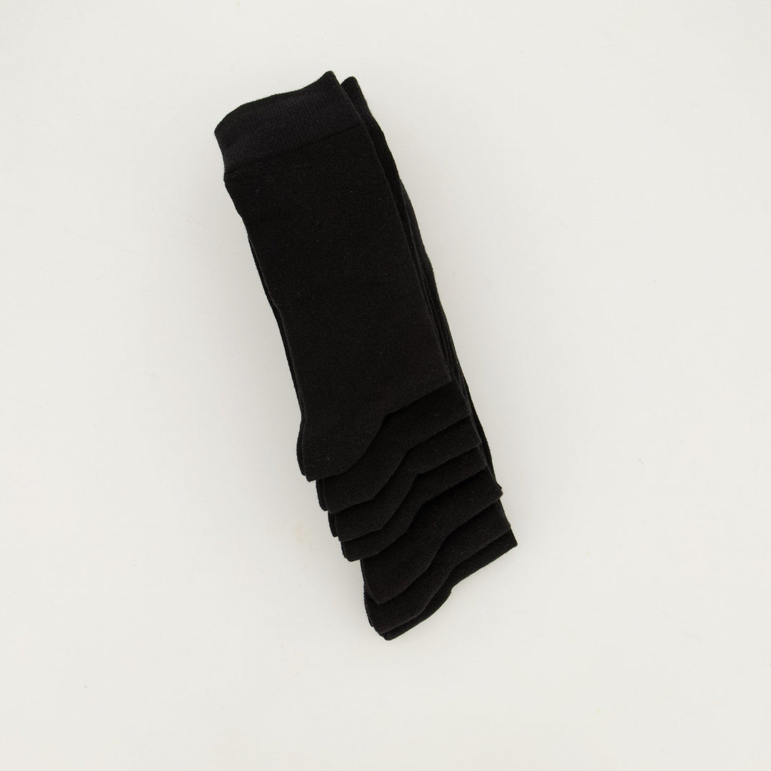 Mens - 7 Pack Plain Anklet Socks - Black
