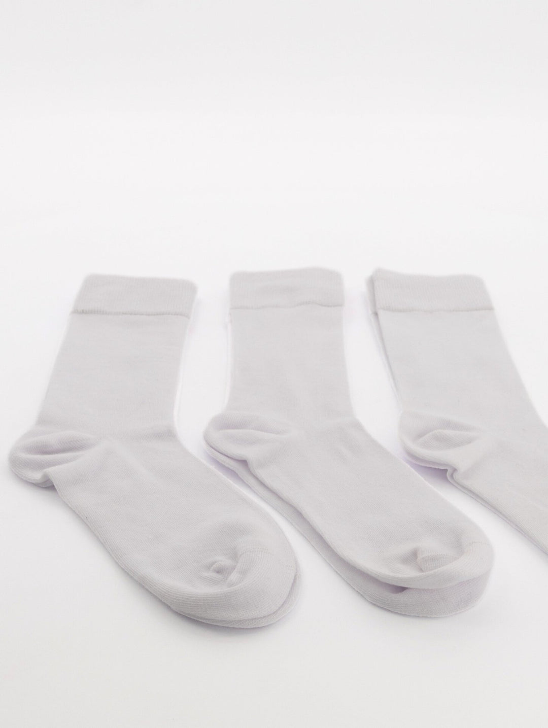 Men's 3 Pack Plain Anklets - White