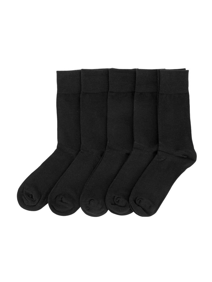 Mens - 5 Pack Plain Anklet Socks - Black