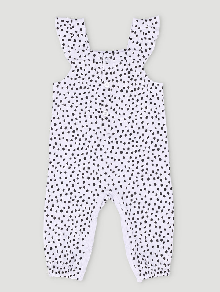 Baby Girls Strappy Spot Bodysuit - Black/White