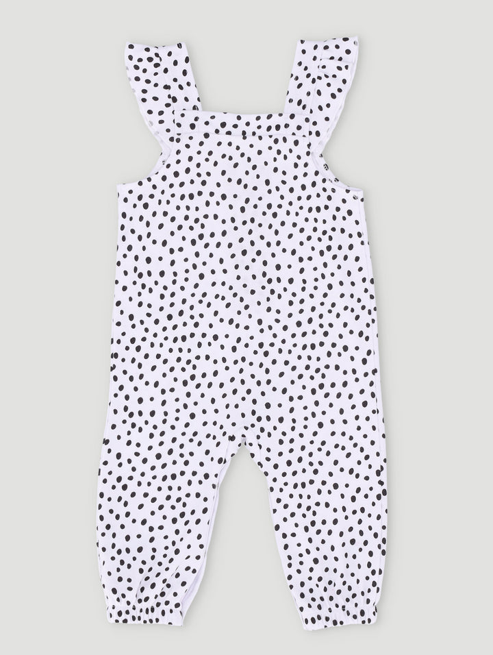 Baby Girls Strappy Spot Bodysuit - Black/White