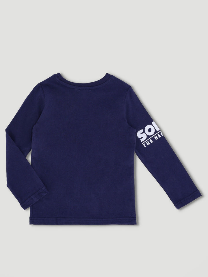 Pre-Boys Long Sleeve Sonic Tee - Navy