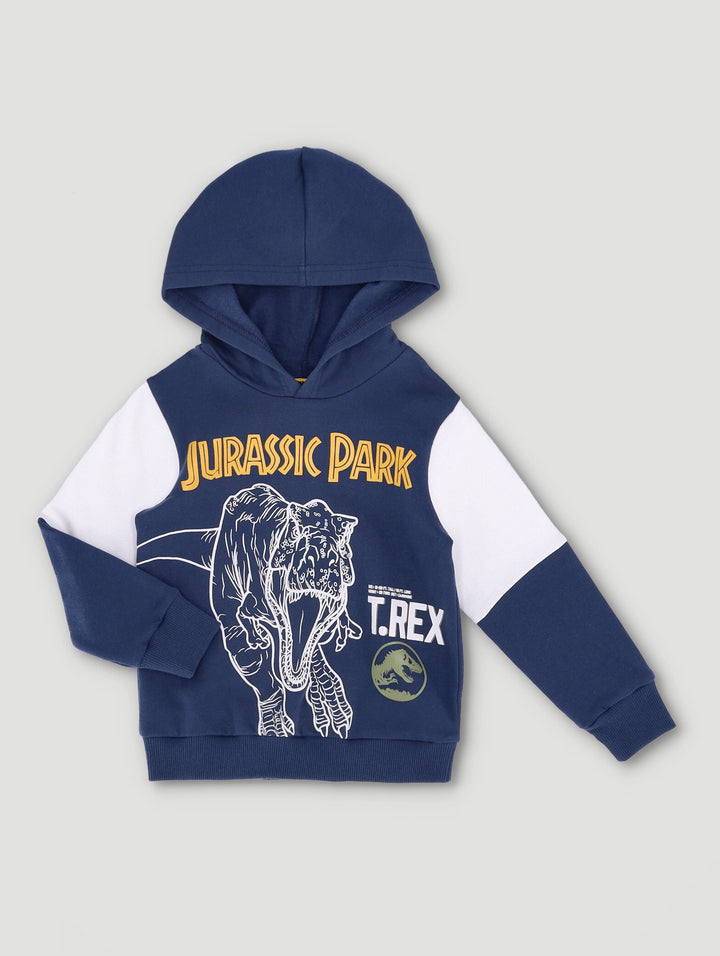 Pre-Boys Jurassic Colorblock Hoody - Dark Blue