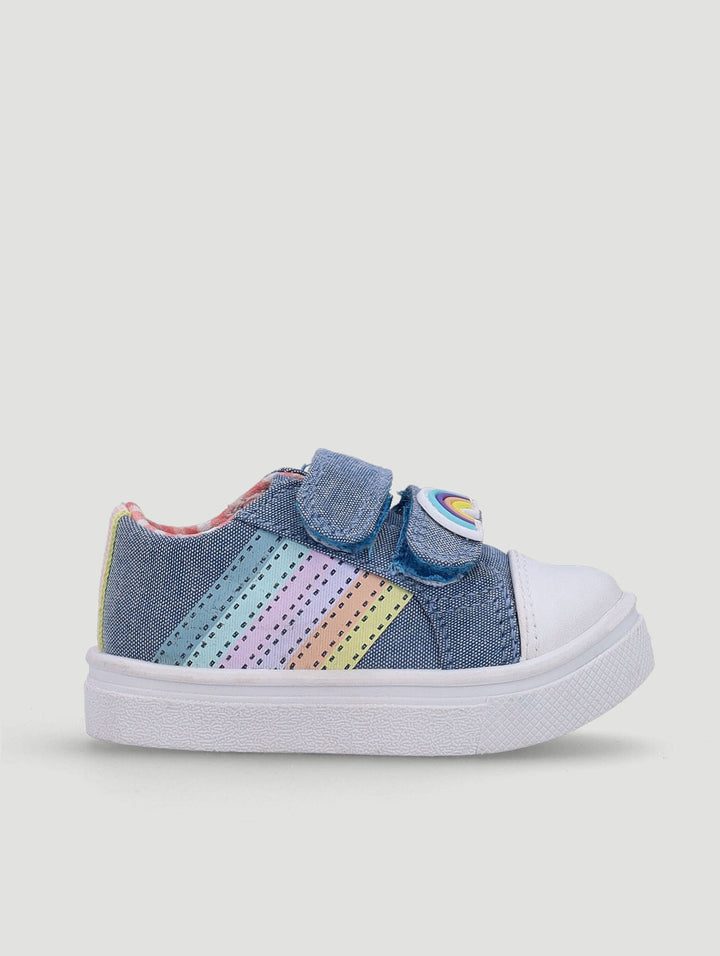 Baby Girls Rainbow Sneaker - Denim