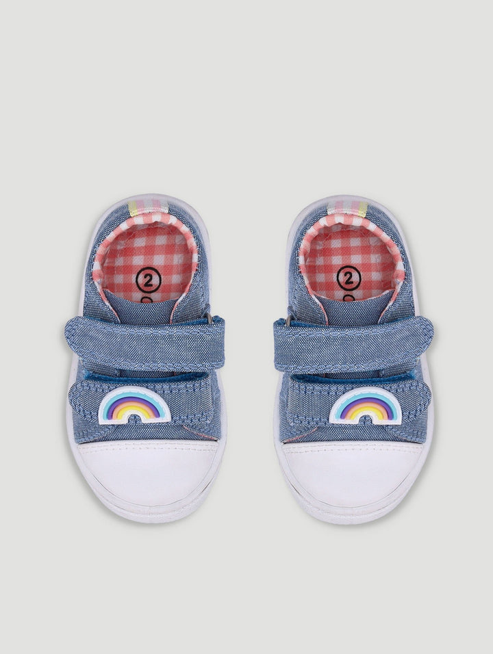 Baby Girls Rainbow Sneaker - Denim