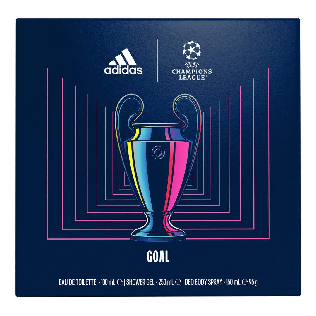 Adidas UEFA Goal Giftset including an Eau de Toilette, Shower Gel and Deo Body Spray