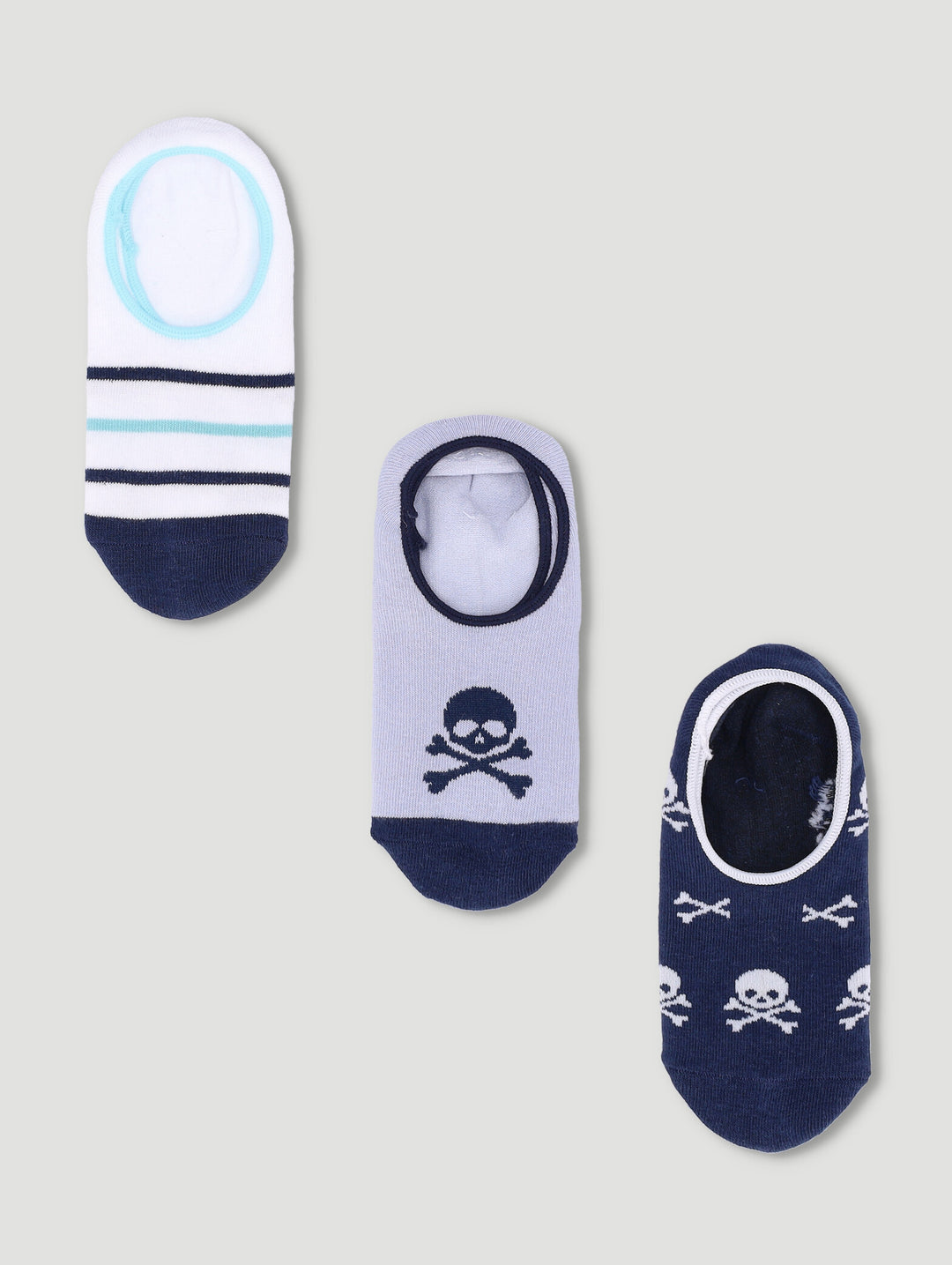 Boys 3 Pack Danger Secret Socks - Navy