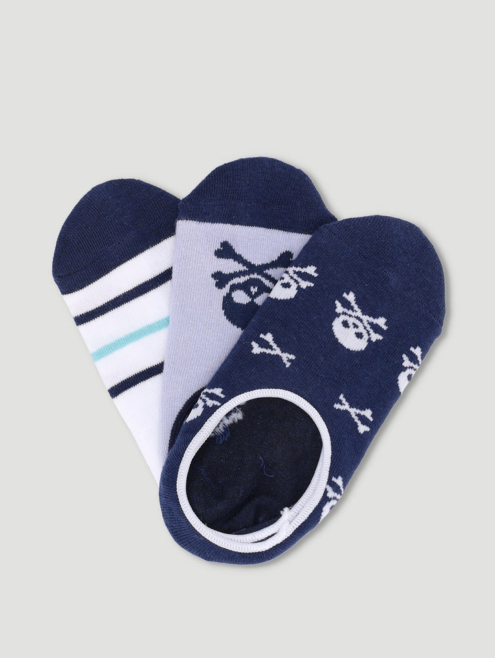 Boys 3 Pack Danger Secret Socks - Navy