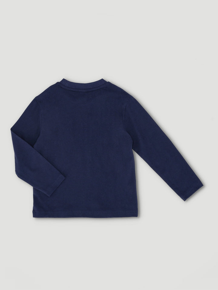 Pre-Boys Long Sleeve Danasoli Oversized Crew Top - Navy