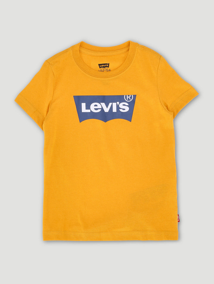 Pre-Boys Batwing Graphic Tee - Yellow