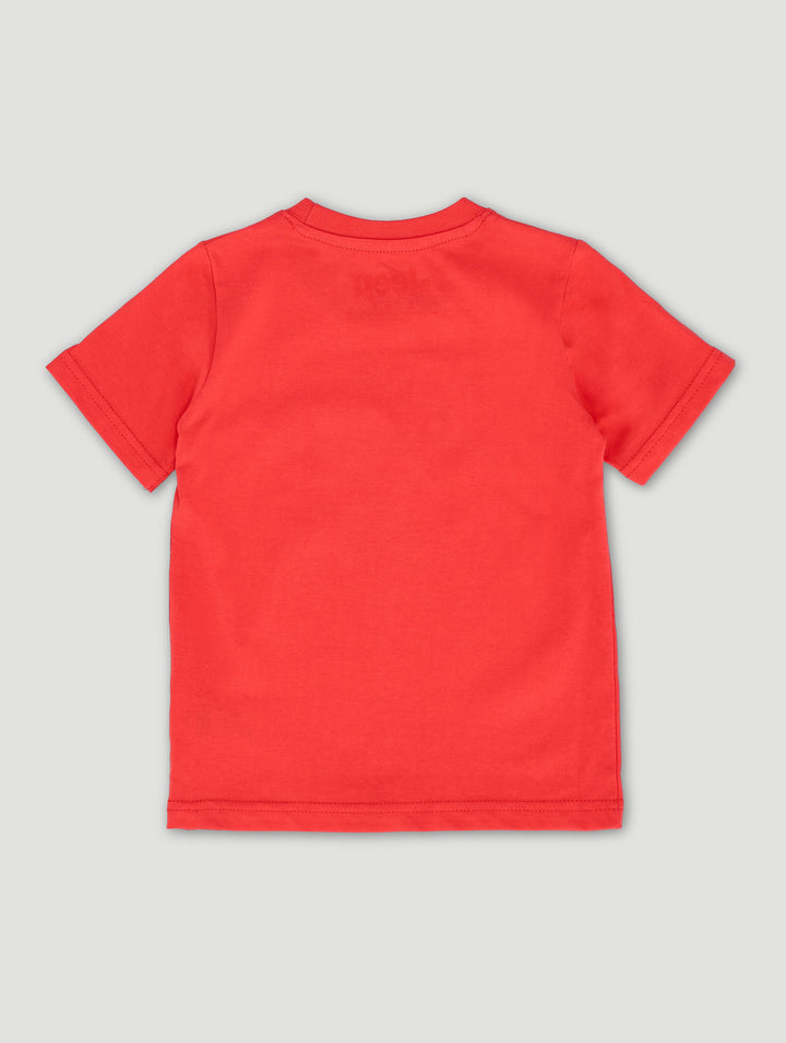 Pre-Boys Car Print Tee - Red