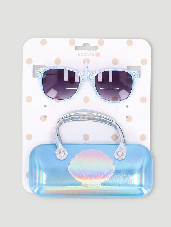 Pre-Girls Metallic Foil Mermaid Wayfarer Gift Set - Blue