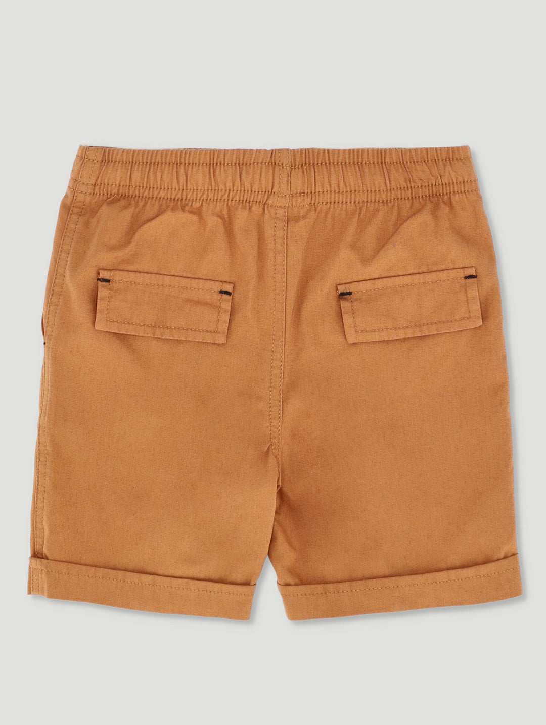 Pre-Boys Mock Turnup Short - Brown