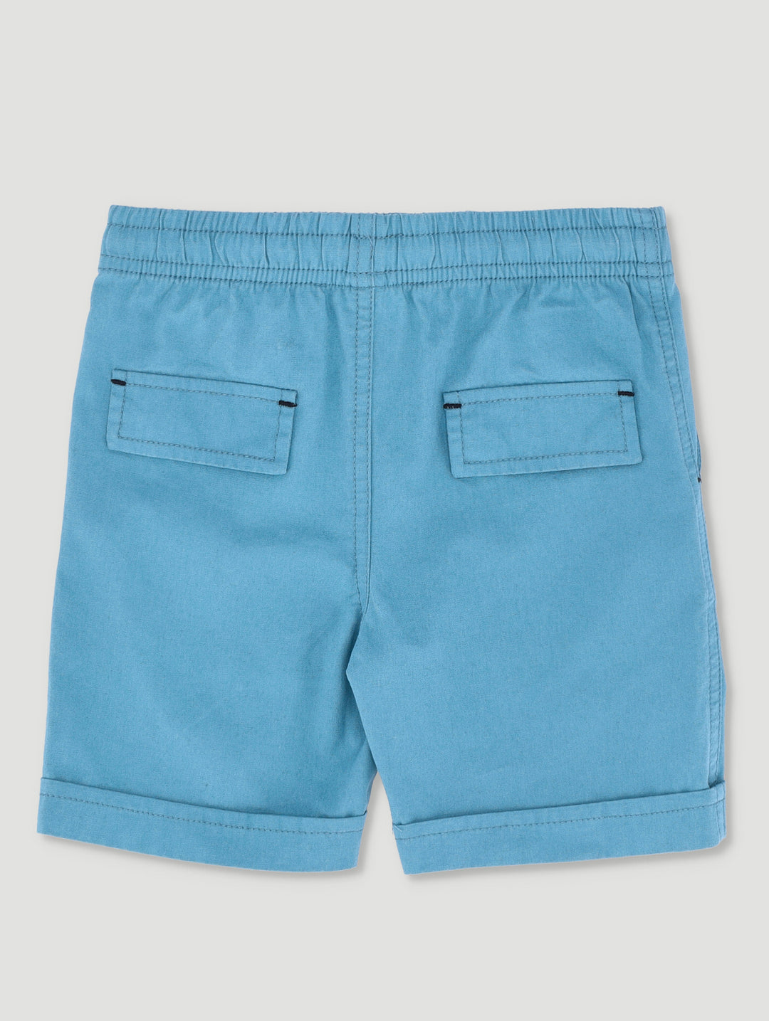 Pre-Boys Mock Turnup Short - Light Blue