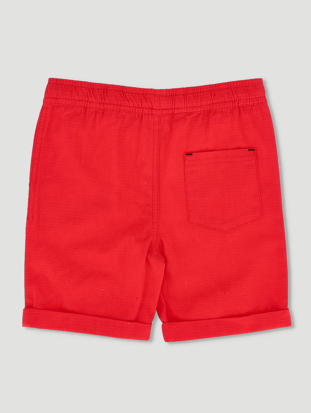 Pre-Boys Turnup Ripstop Shorts - Red