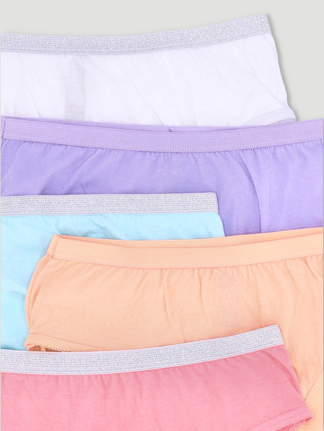 Girls 5 Pack Plain Panties