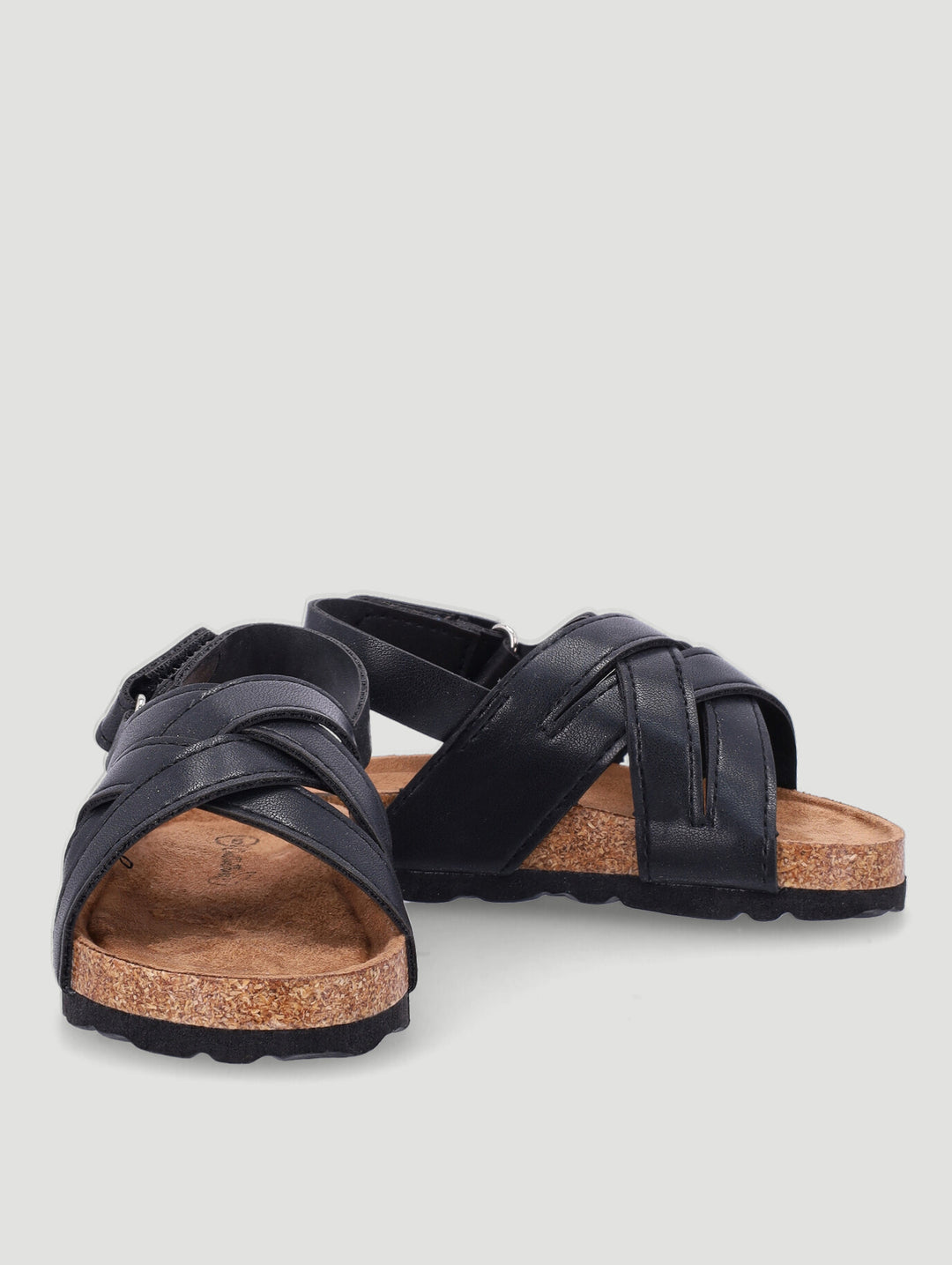 Baby Boys Matte Crossover Sandal - Black