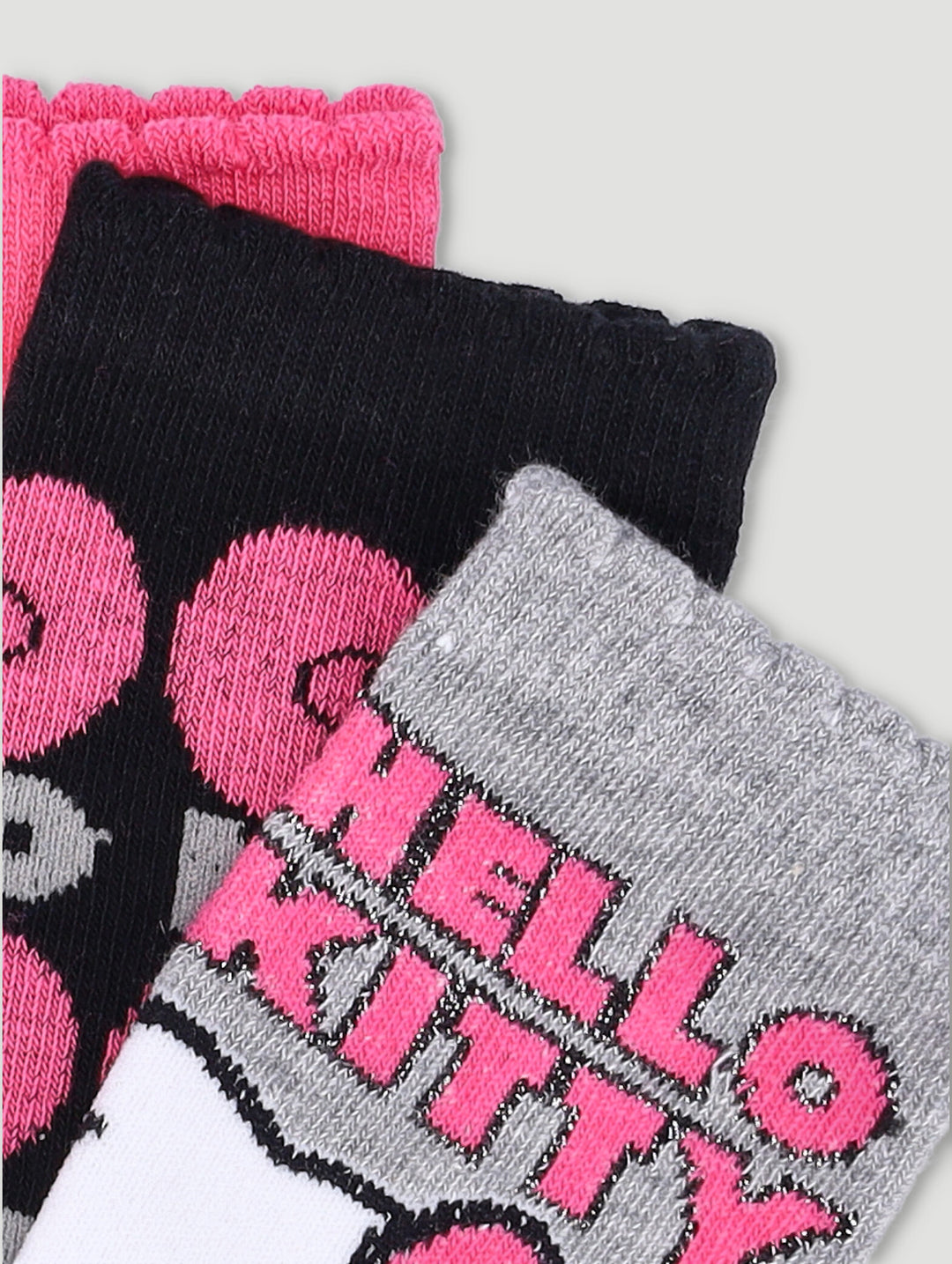 Pre-Girls 3 Pack Hello Kitty Socks - Pink