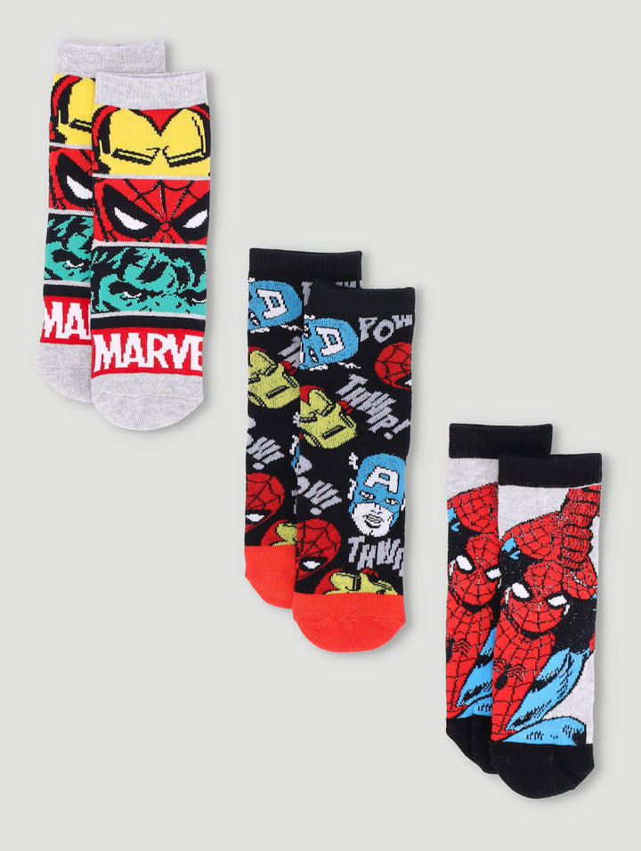 Pre-Boys 3 Pack Marvel Socks - Red