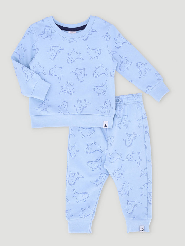 Baby Boys All Over Rotary Dino Set - Blue