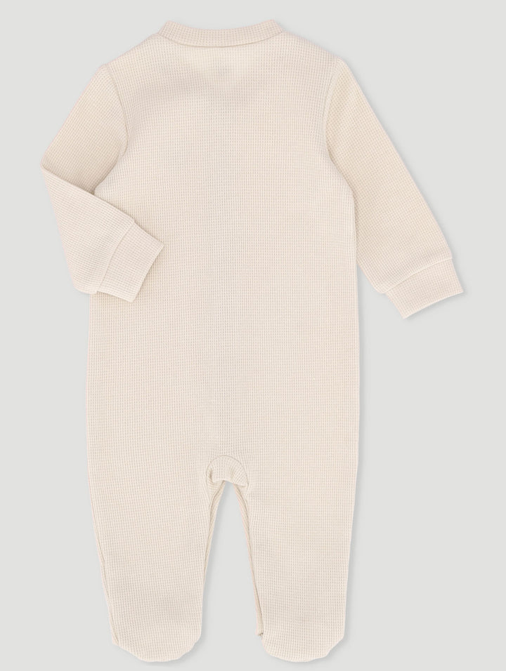 Baby Boys Waffle Sleepsuit - Cream