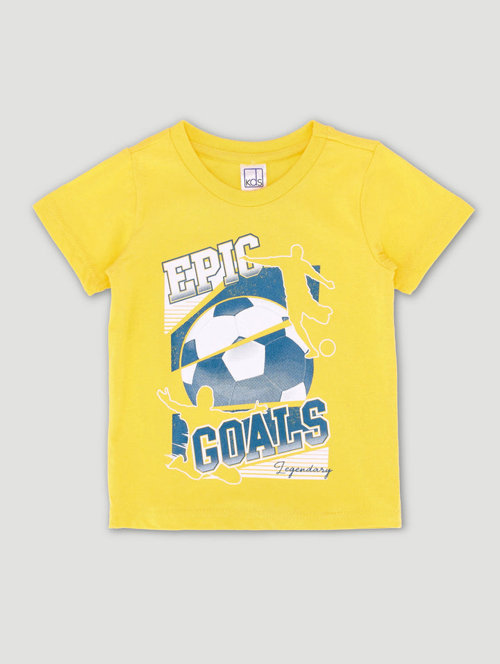 Pre-Boys Epic Goals Tee - Yellow