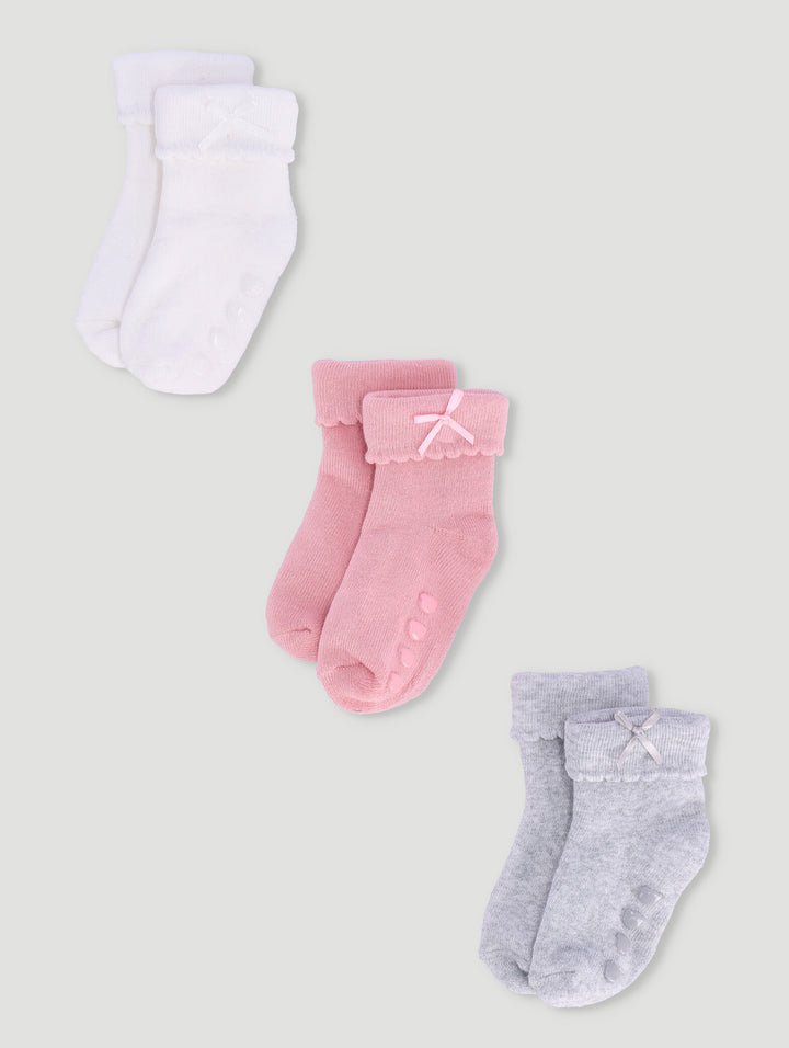 Baby Girls 3 Pack Towelling Socks