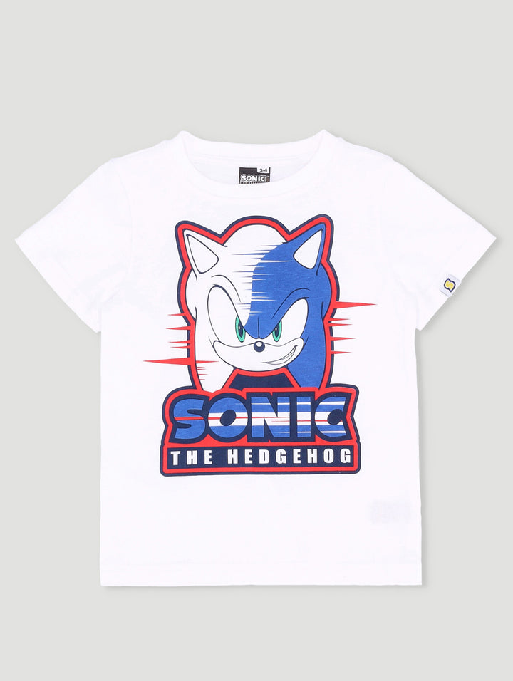 Pre-Boys Sonic Tee - White