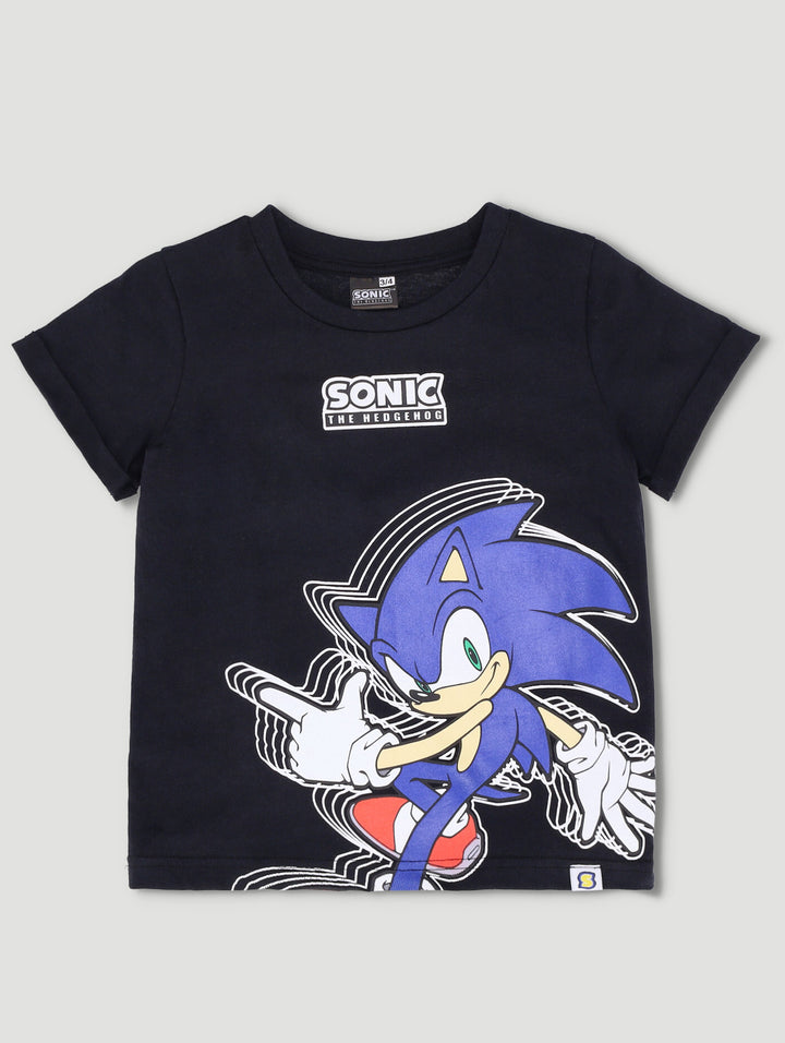 Pre-Boys Sonic Tee - Black