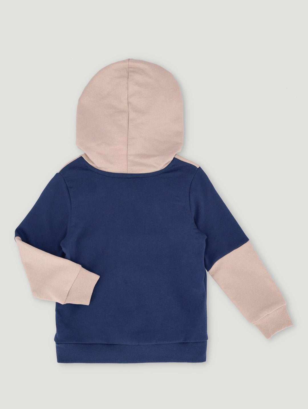 Pre-Boys Fleece Colorblock Hoody- Navy/Stone