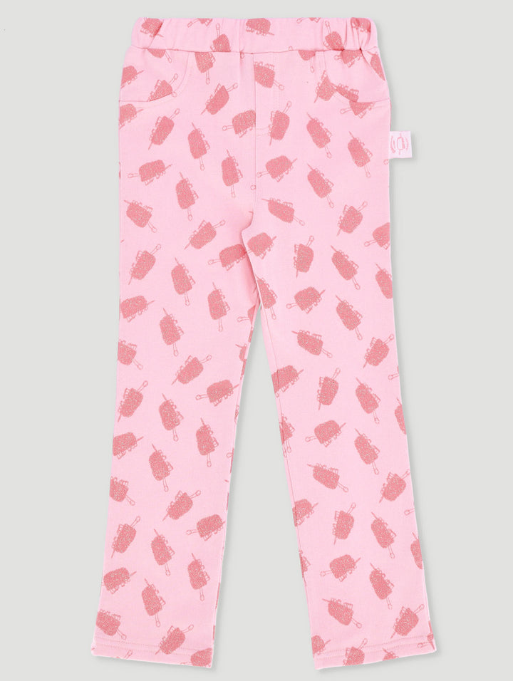 Pre-Girls Danasoli Brushed Fleece Leggings - Pink