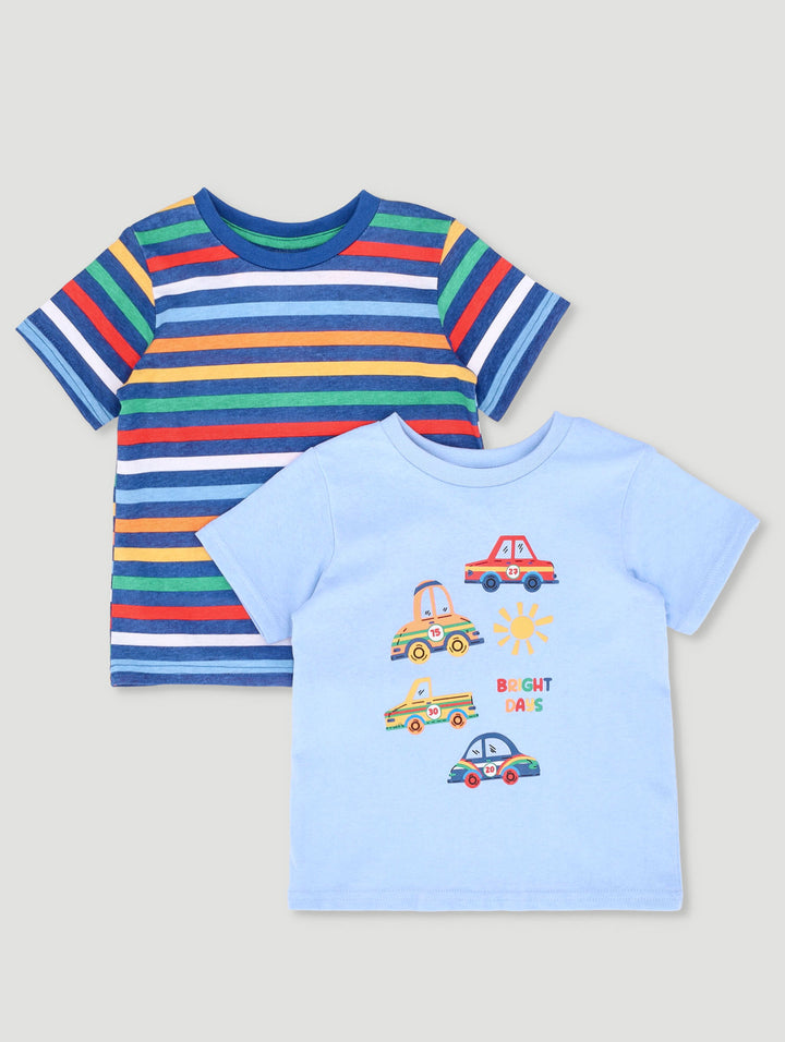 Baby Boys 2 Pack Cars Tee